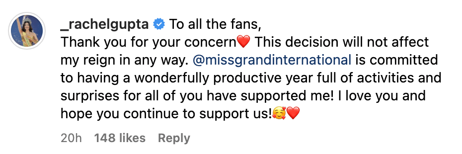 Miss Grand India cuts ties with Miss Grand International